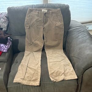 Tan Corduroy Flare - wide leg Pants